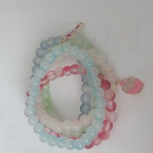 Tresor Colorful Beaded Charm Bracelets Set With Charms